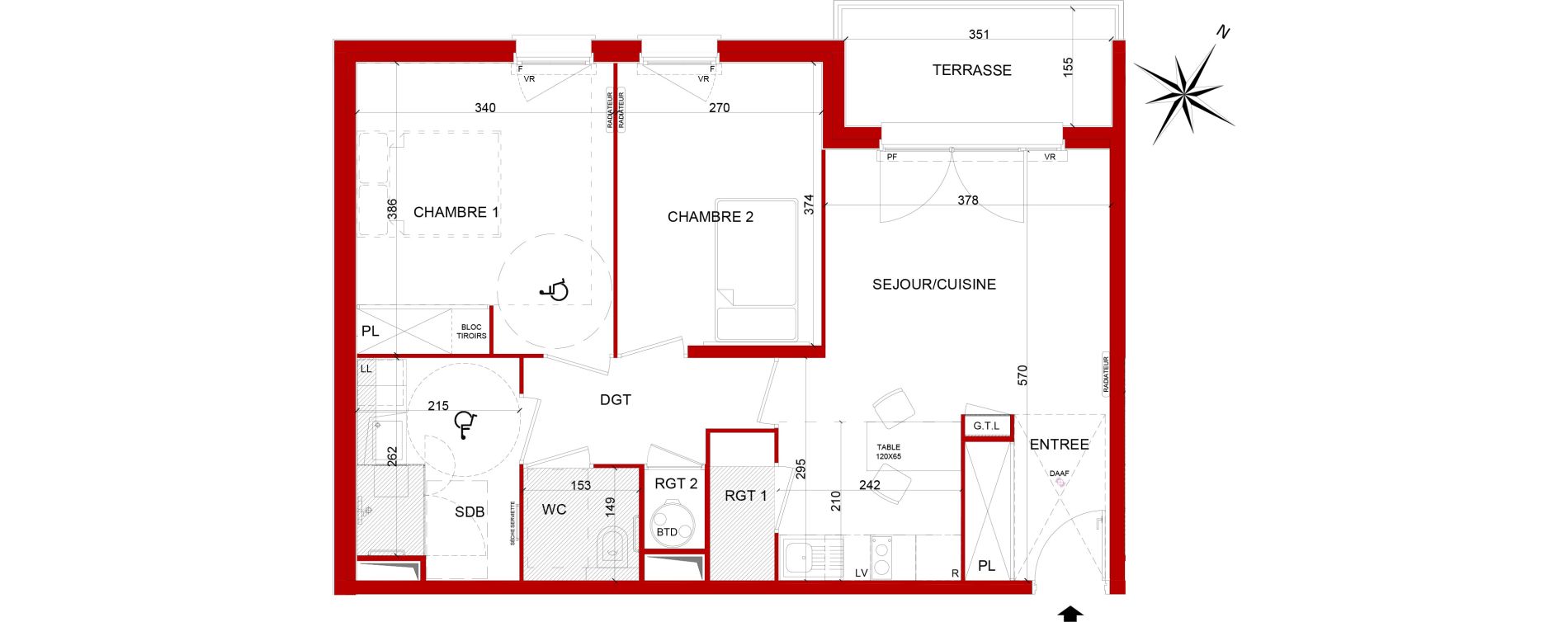 Appartement T3 de 61,25 m2 &agrave; Amiens Faubourg de hem