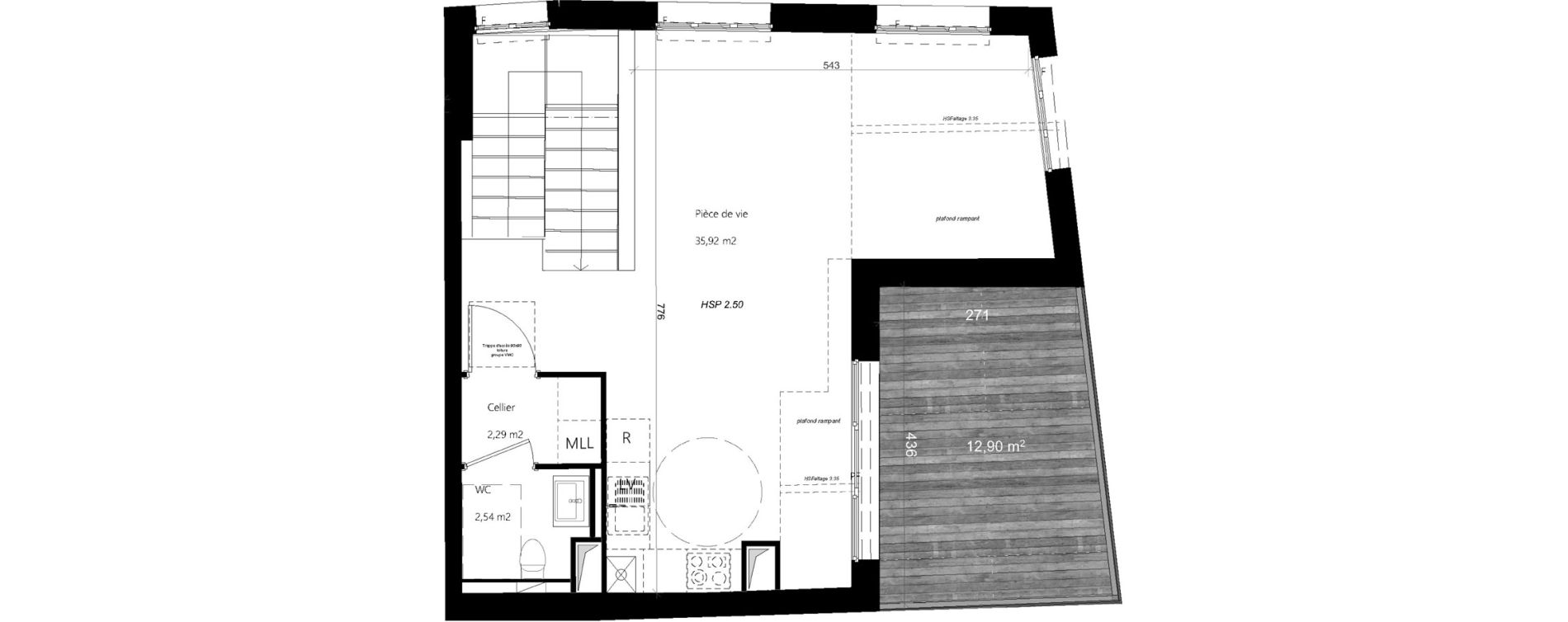 Duplex T4 de 94,93 m2 &agrave; Amiens Gare - la vallee - les hortillonnages