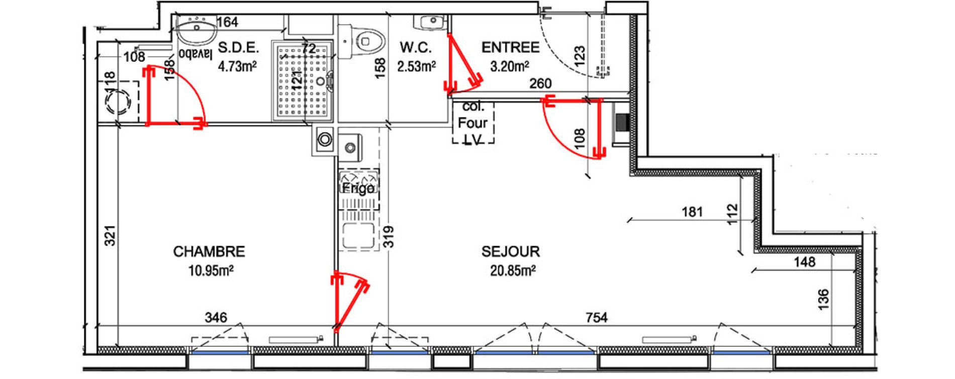 Appartement T2 de 42,26 m2 &agrave; Amiens Saint jacques - saint roch