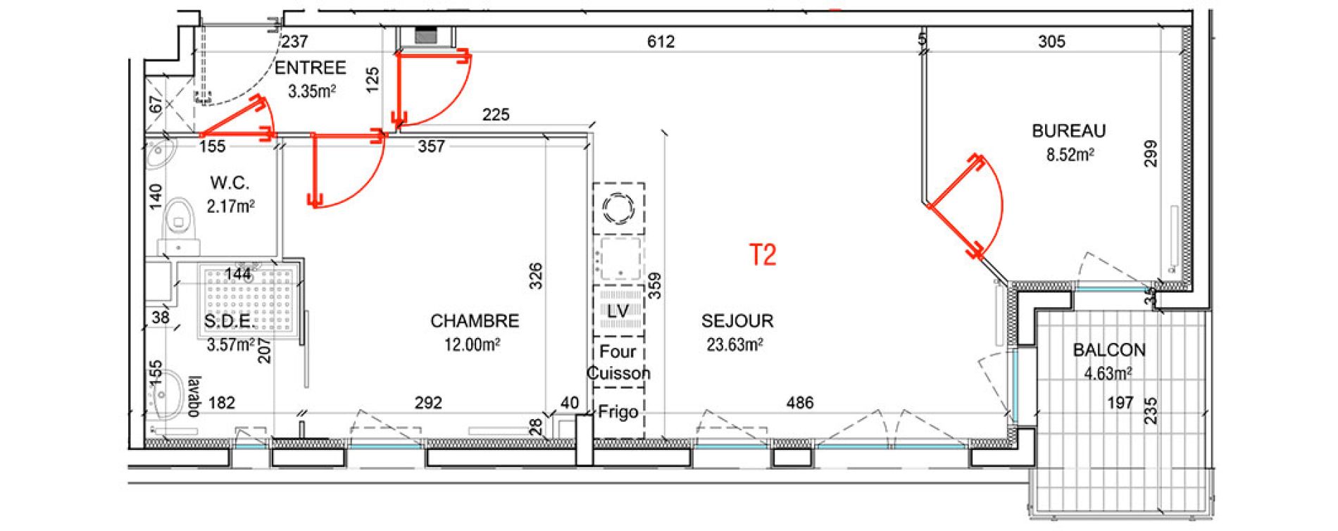 Appartement T2 de 53,24 m2 &agrave; Amiens Saint jacques - saint roch