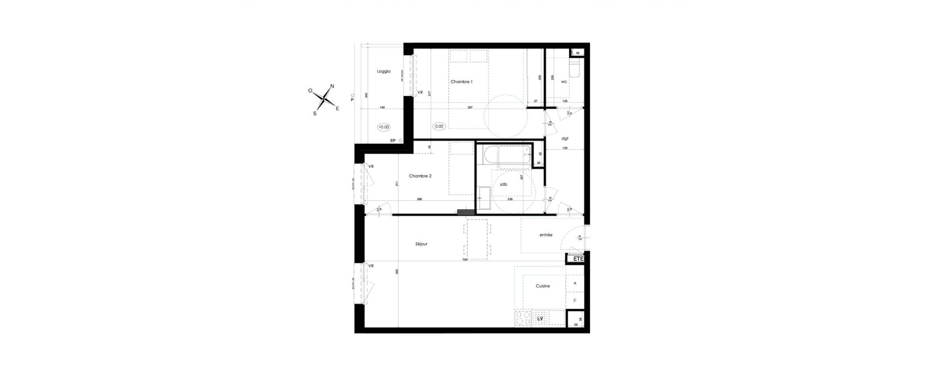Appartement T3 de 66,01 m2 &agrave; Amiens Intercampus