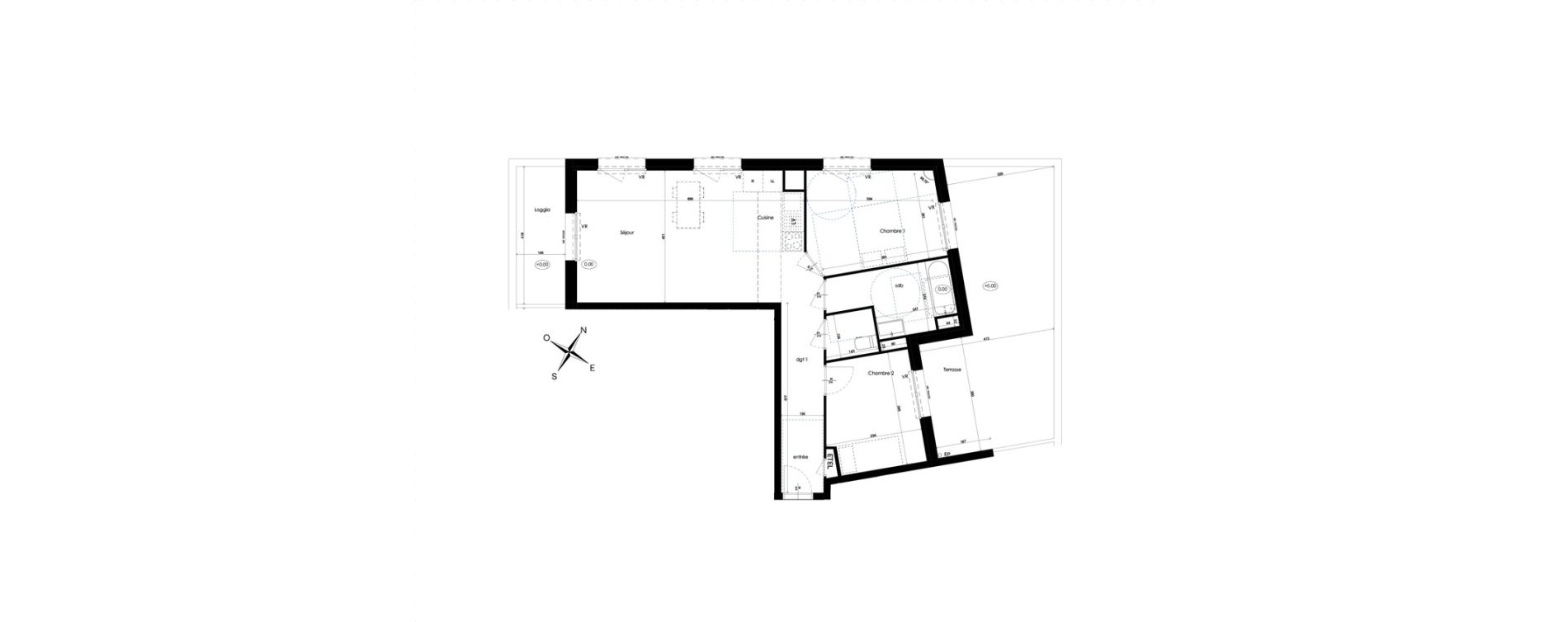 Appartement T3 de 63,27 m2 &agrave; Amiens Intercampus