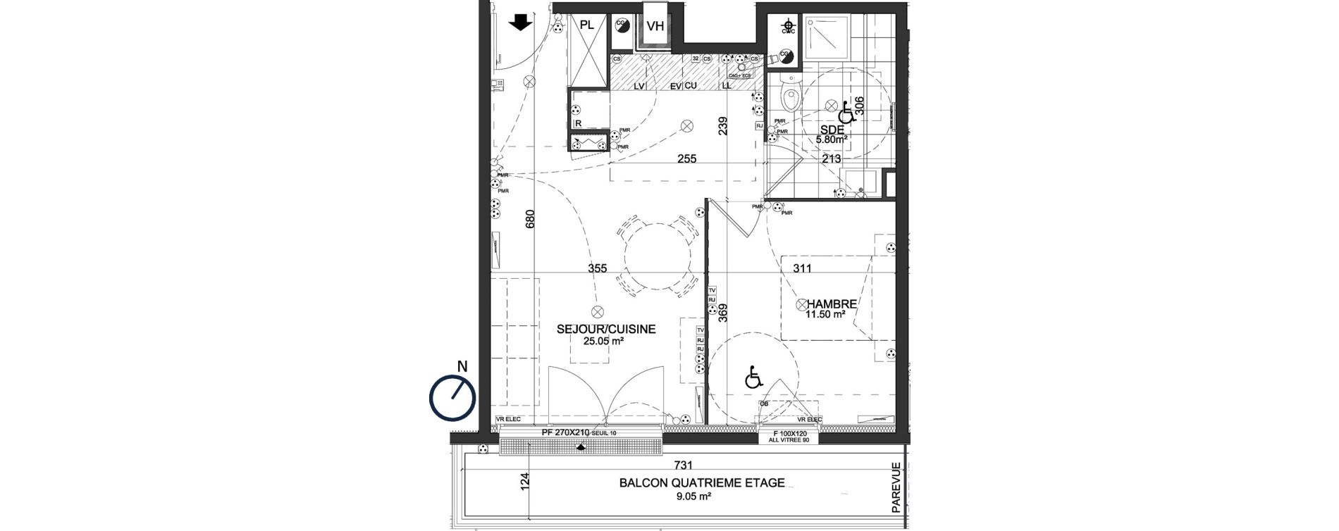 Appartement T2 de 42,35 m2 &agrave; Amiens Faubourg de hem