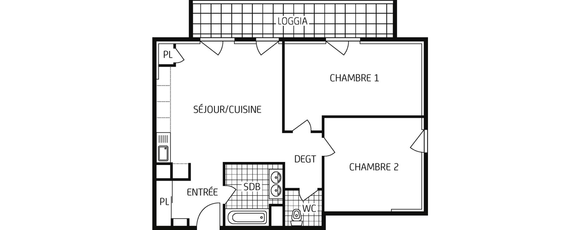 Appartement T3 de 69,61 m2 &agrave; Amiens Intercampus