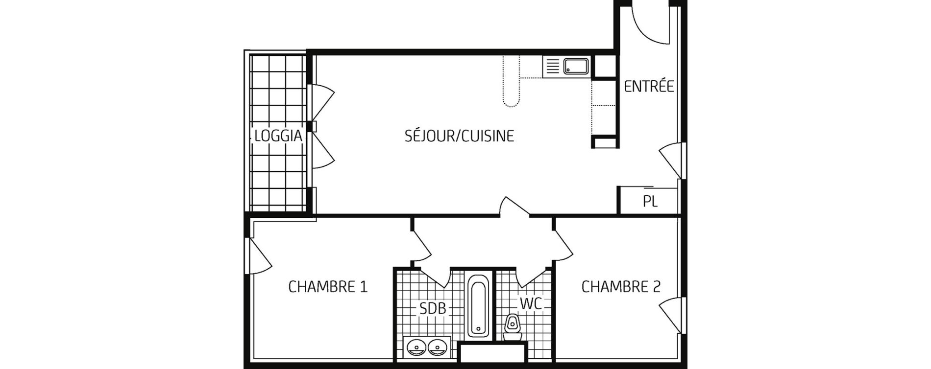 Appartement T3 de 68,58 m2 &agrave; Amiens Intercampus