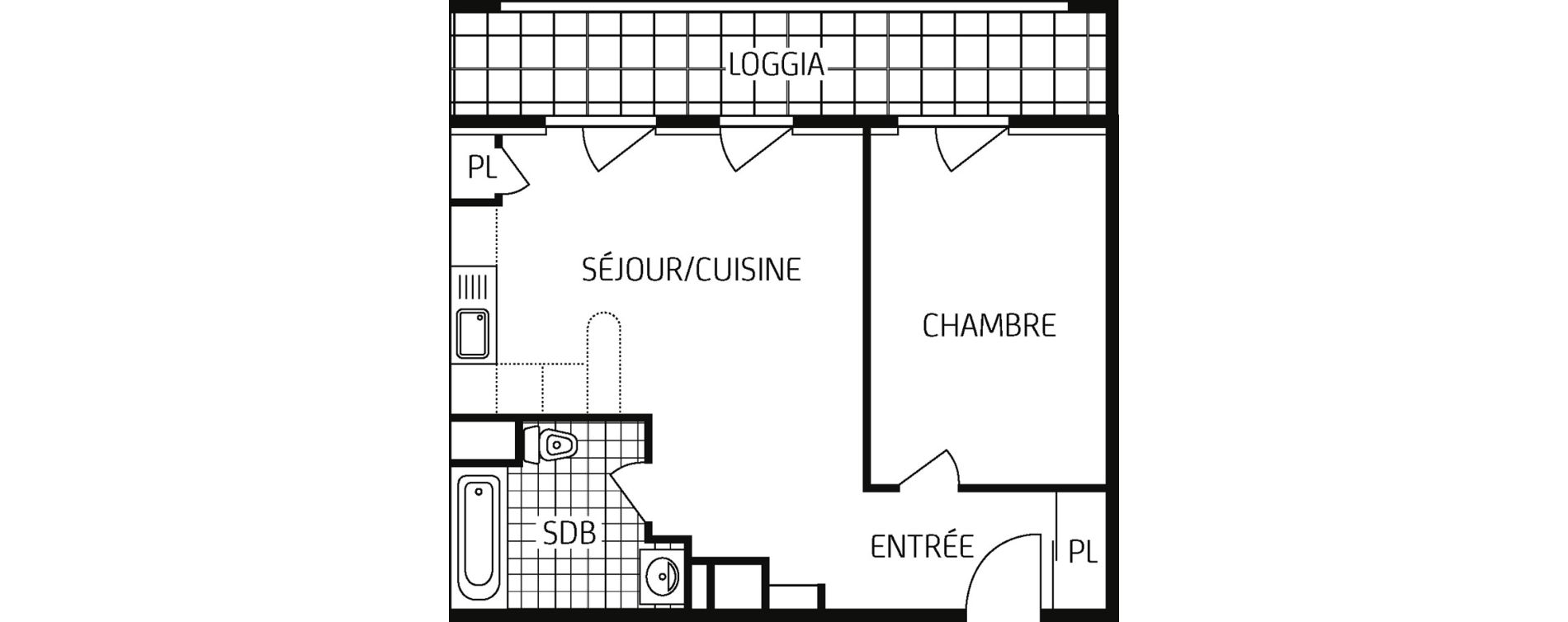 Appartement T2 de 44,61 m2 &agrave; Amiens Intercampus