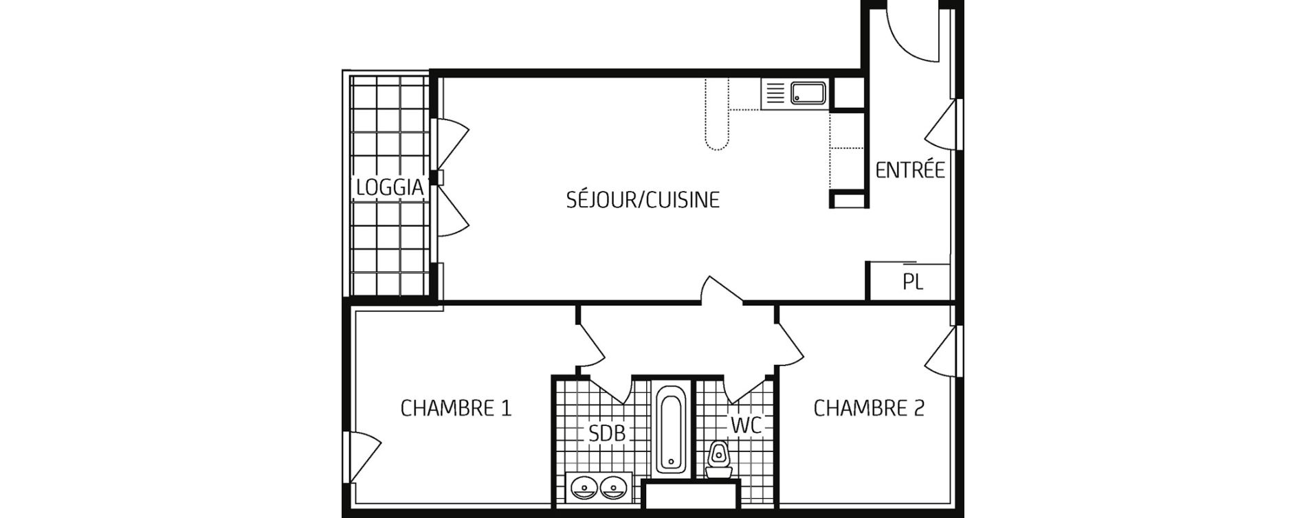 Appartement T3 de 68,58 m2 &agrave; Amiens Intercampus