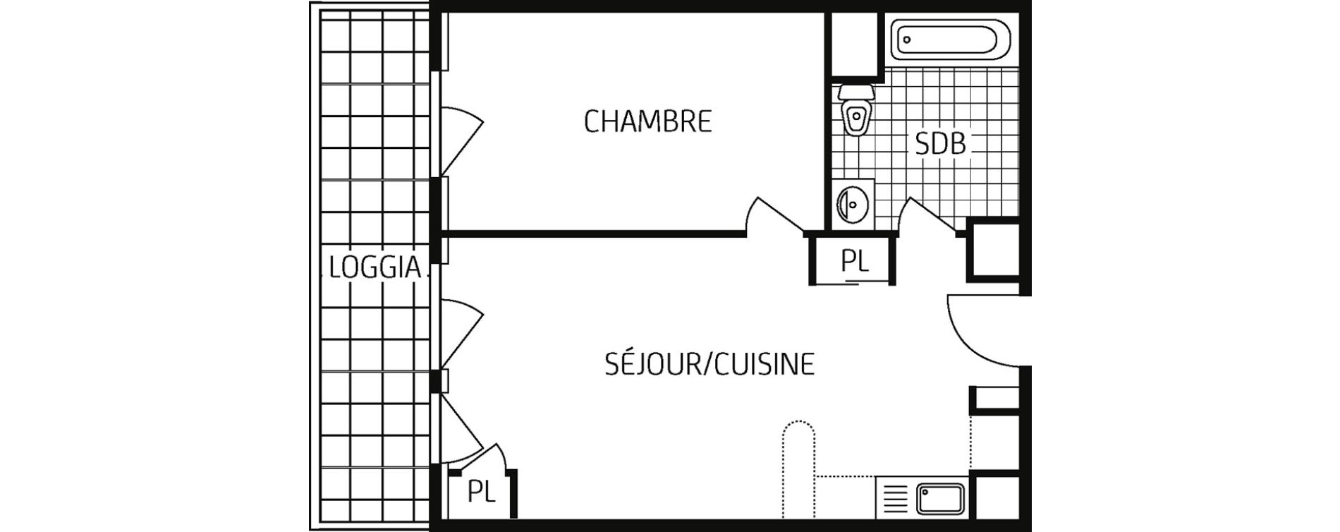 Appartement T2 de 45,18 m2 &agrave; Amiens Intercampus