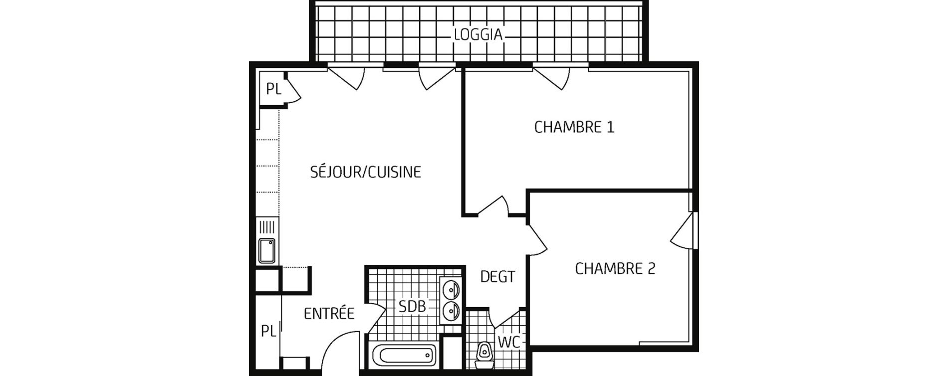 Appartement T3 de 69,61 m2 &agrave; Amiens Intercampus