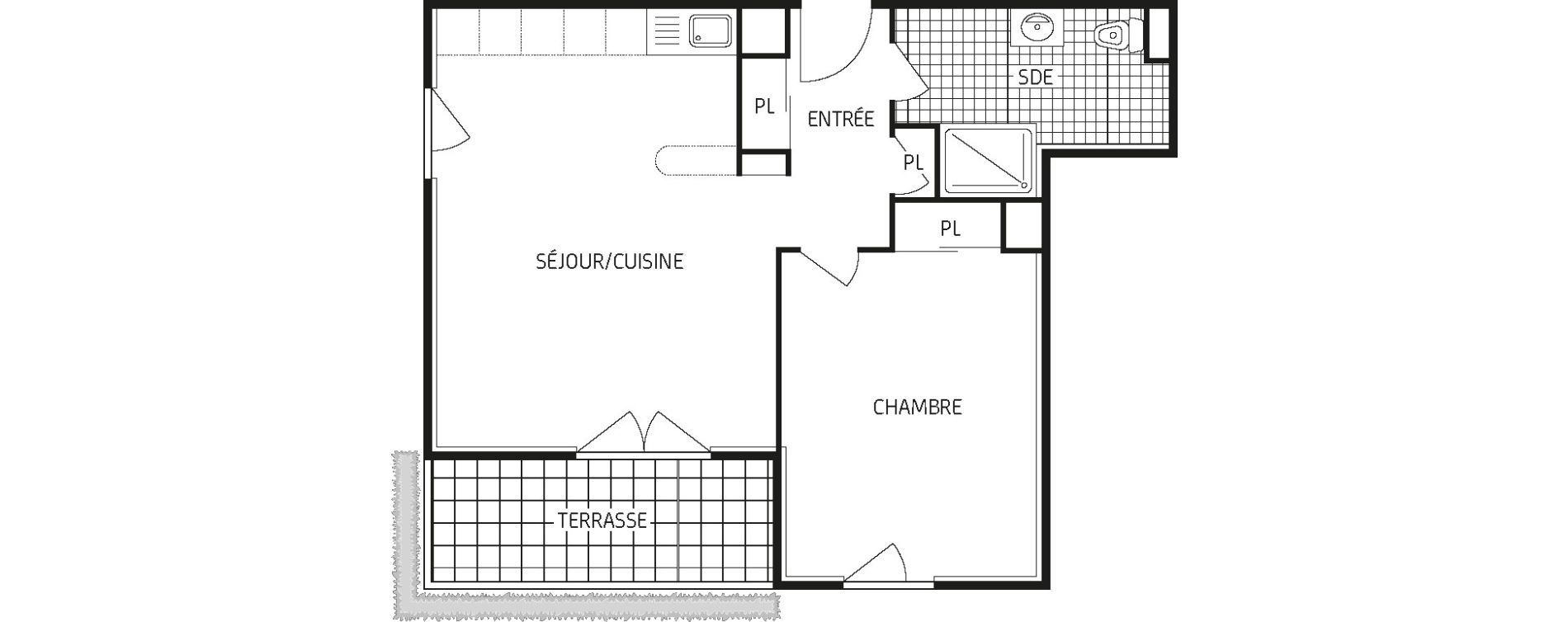 Appartement T2 de 48,65 m2 &agrave; Amiens Intercampus