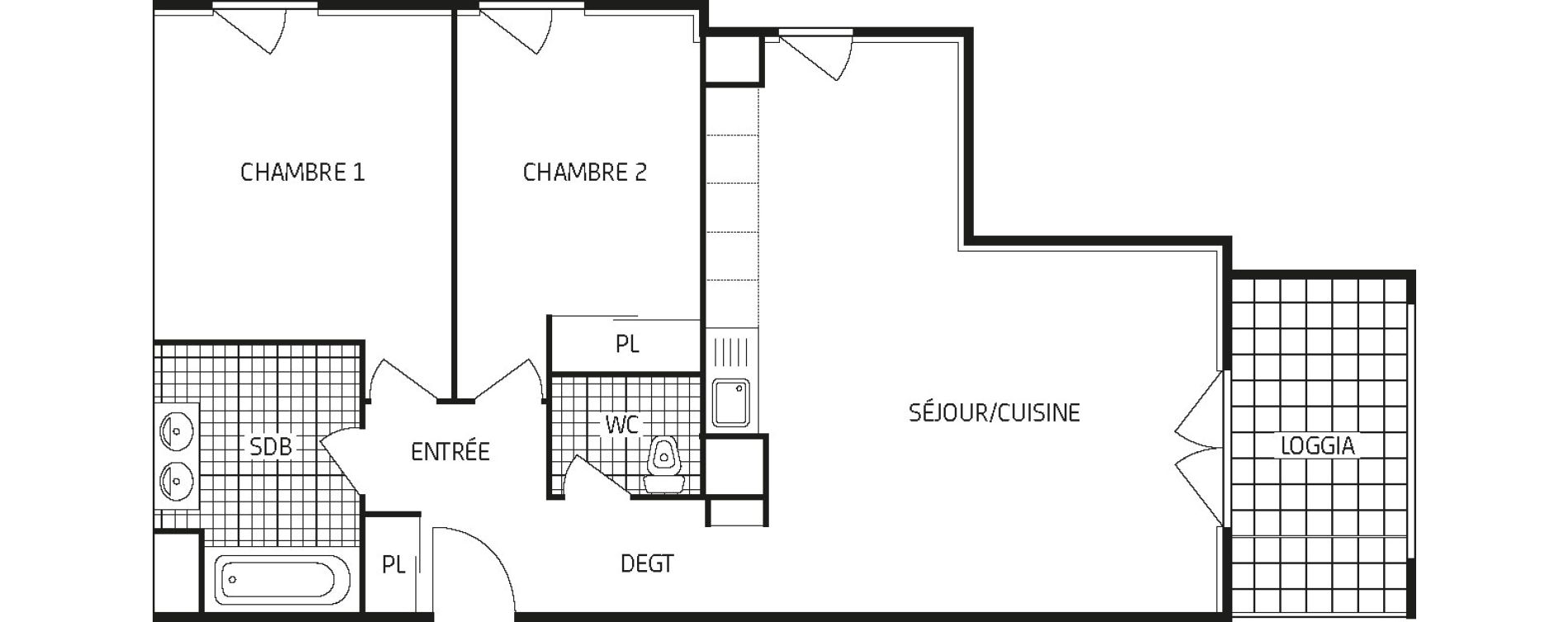 Appartement T3 de 64,48 m2 &agrave; Amiens Intercampus
