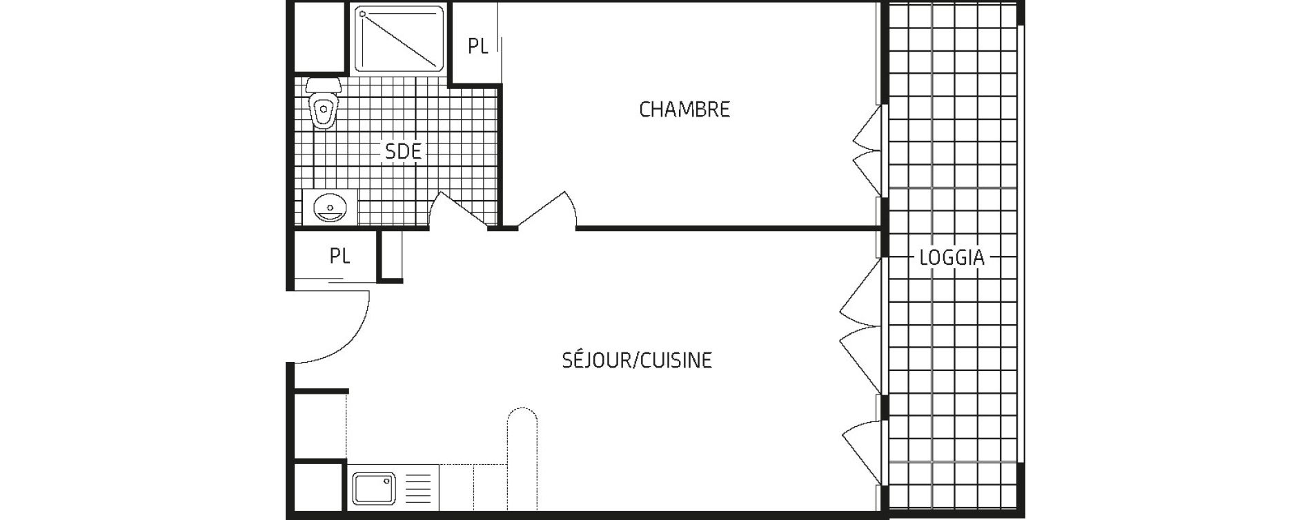 Appartement T2 de 44,13 m2 &agrave; Amiens Intercampus
