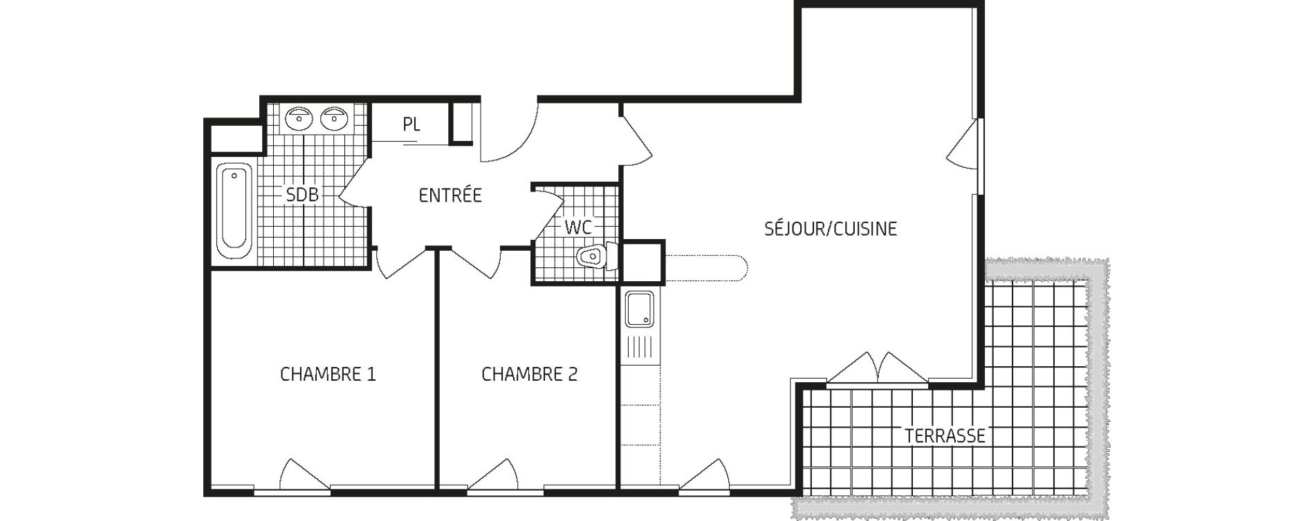Appartement T3 de 65,41 m2 &agrave; Amiens Intercampus