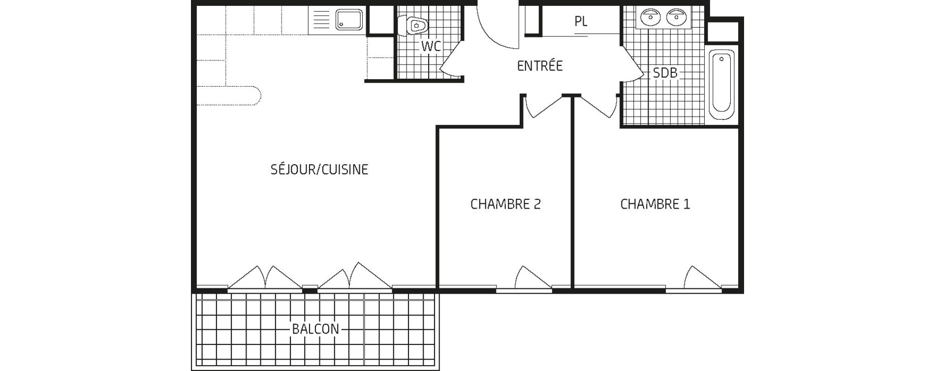 Appartement T3 de 64,84 m2 &agrave; Amiens Intercampus