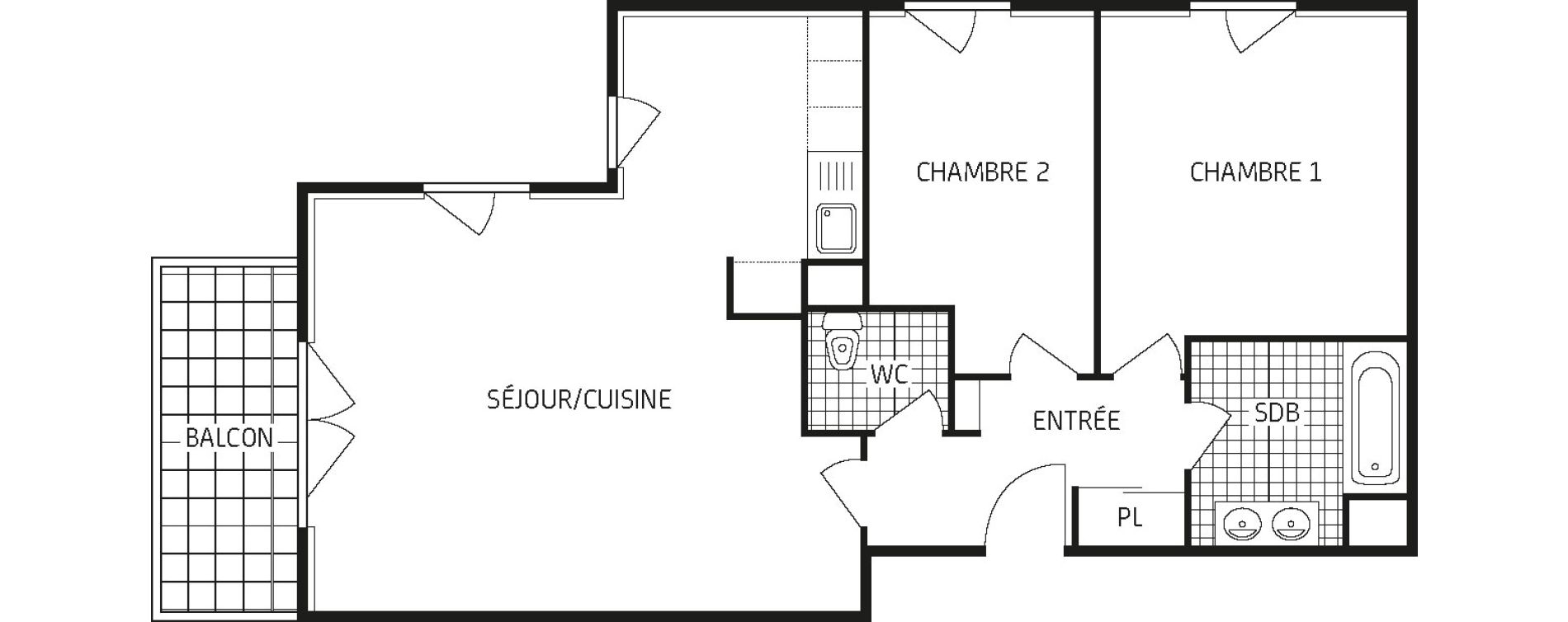 Appartement T3 de 66,61 m2 &agrave; Amiens Intercampus