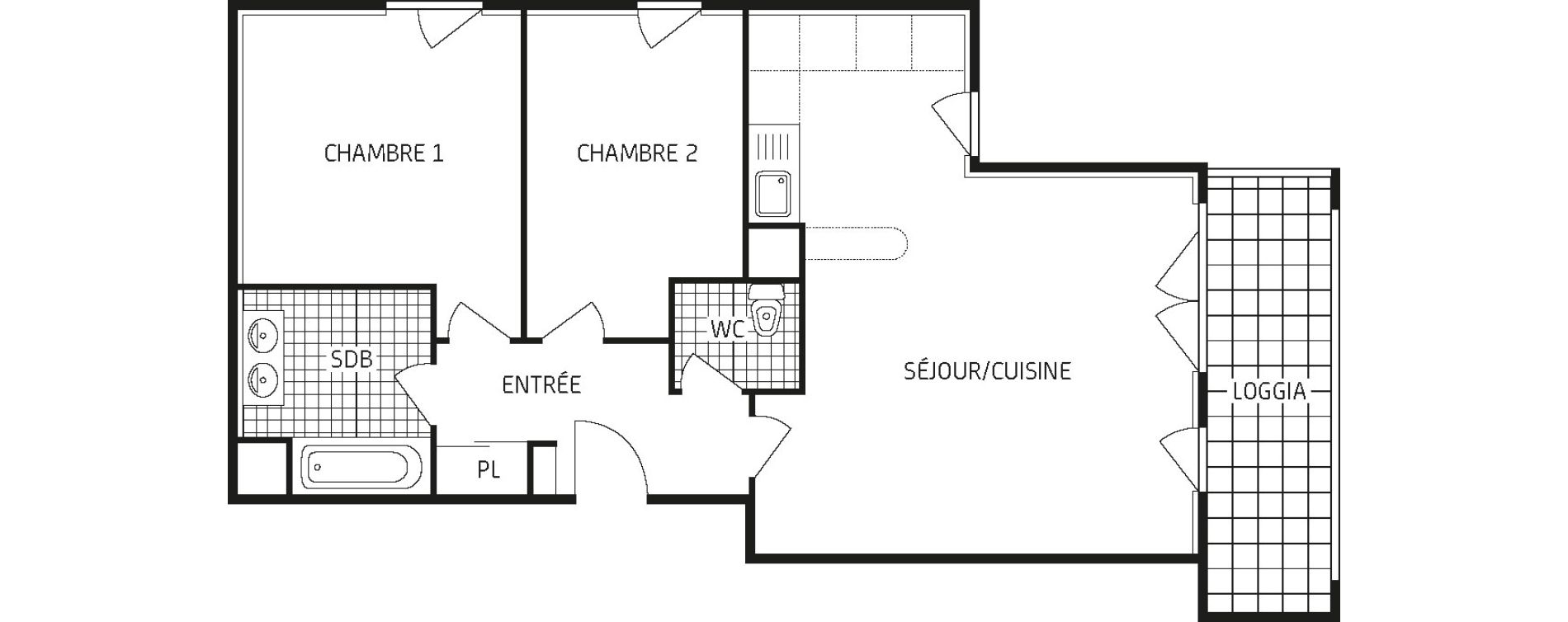 Appartement T3 de 64,11 m2 &agrave; Amiens Intercampus