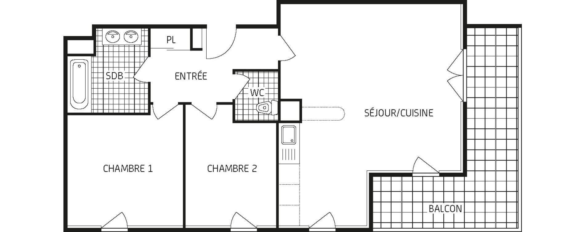 Appartement T3 de 65,63 m2 &agrave; Amiens Intercampus