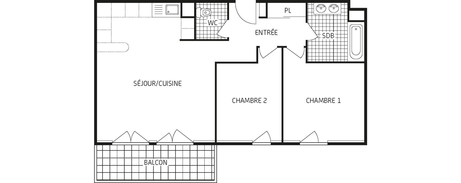Appartement T3 de 64,84 m2 &agrave; Amiens Intercampus