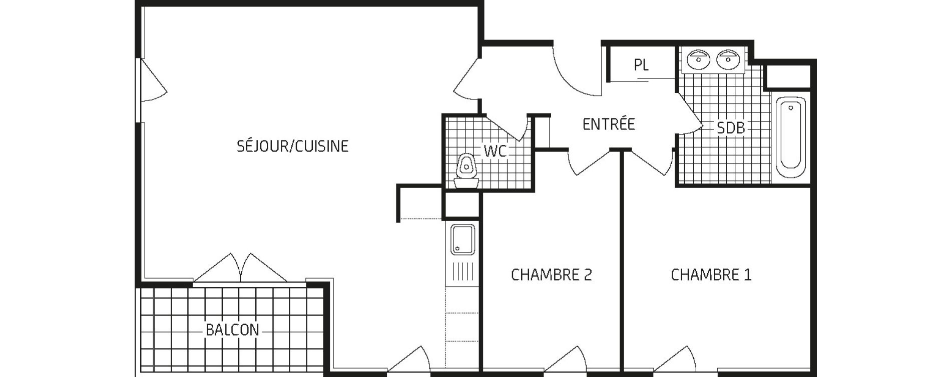Appartement T3 de 67,53 m2 &agrave; Amiens Intercampus