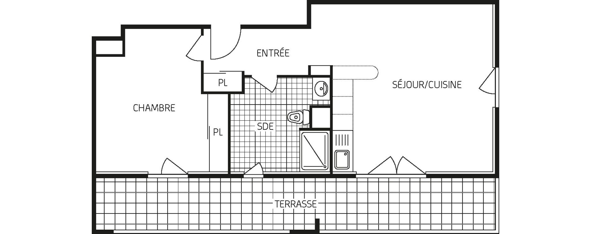 Appartement T2 de 51,39 m2 &agrave; Amiens Intercampus
