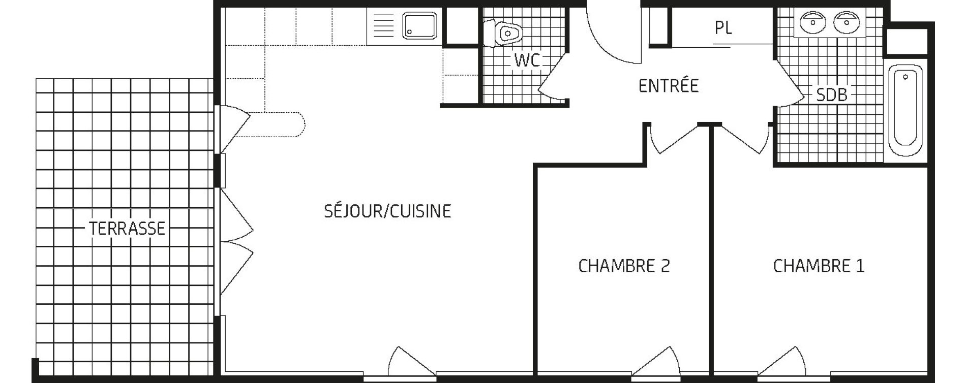 Appartement T3 de 63,76 m2 &agrave; Amiens Intercampus