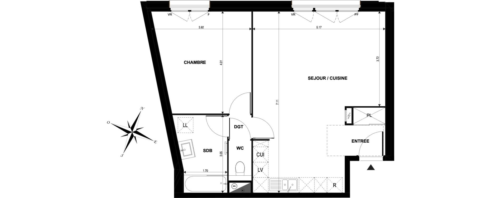 Appartement T2 de 56,40 m2 &agrave; Boves Centre