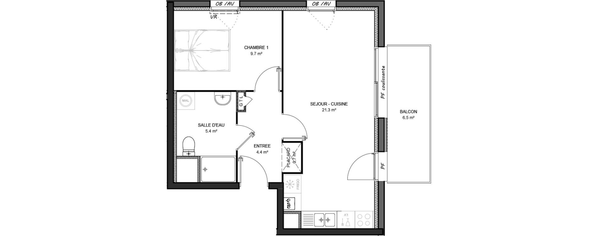 Appartement T2 de 41,50 m2 &agrave; Cayeux-Sur-Mer Centre