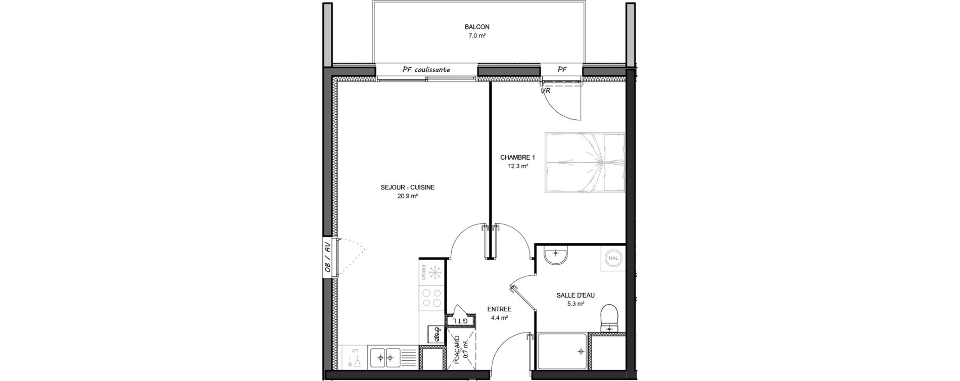 Appartement T2 de 43,60 m2 &agrave; Cayeux-Sur-Mer Centre