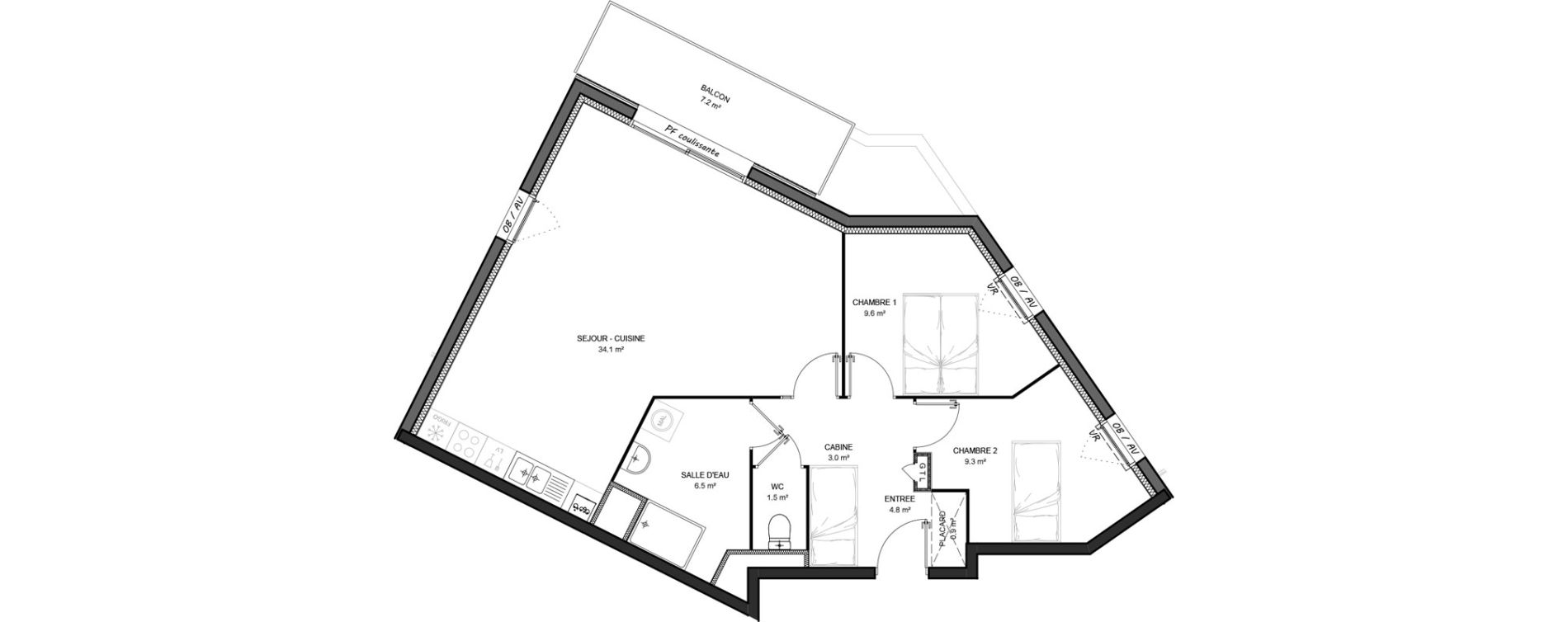 Appartement T3 de 69,70 m2 &agrave; Cayeux-Sur-Mer Centre