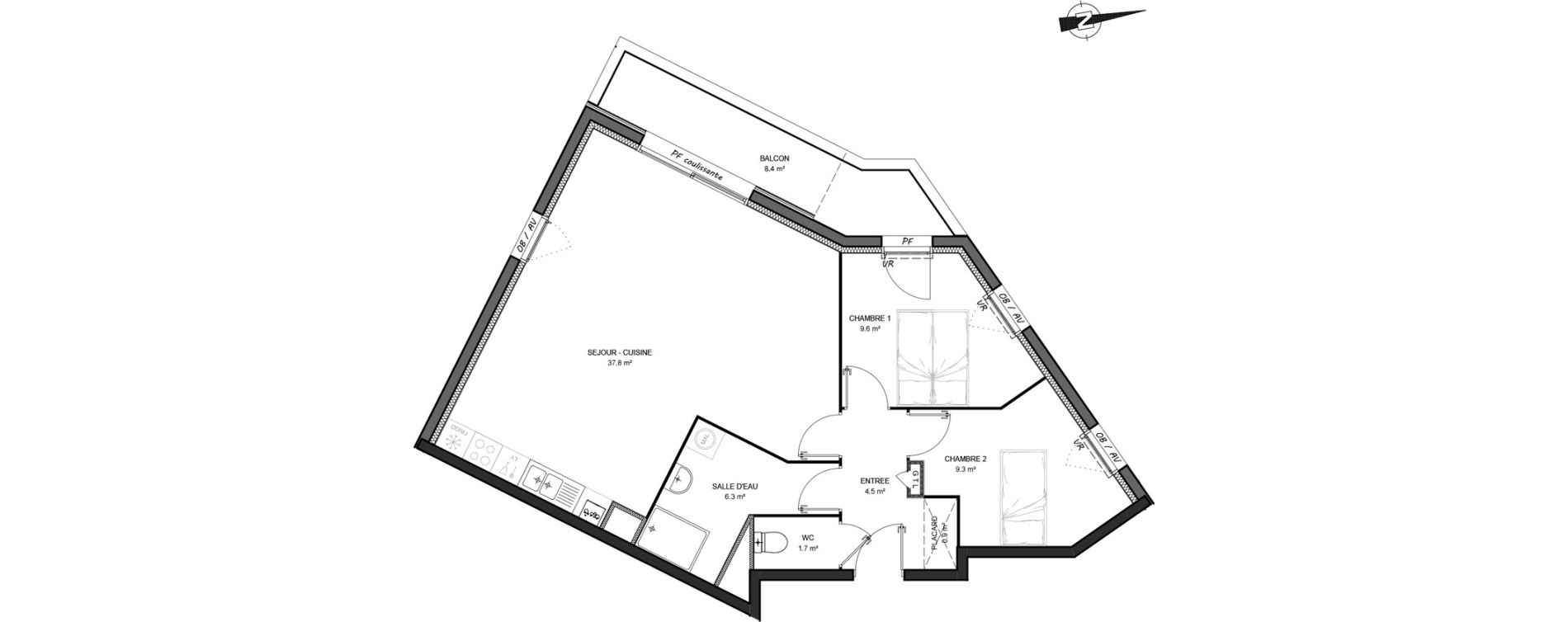 Appartement T3 de 70,10 m2 &agrave; Cayeux-Sur-Mer Centre