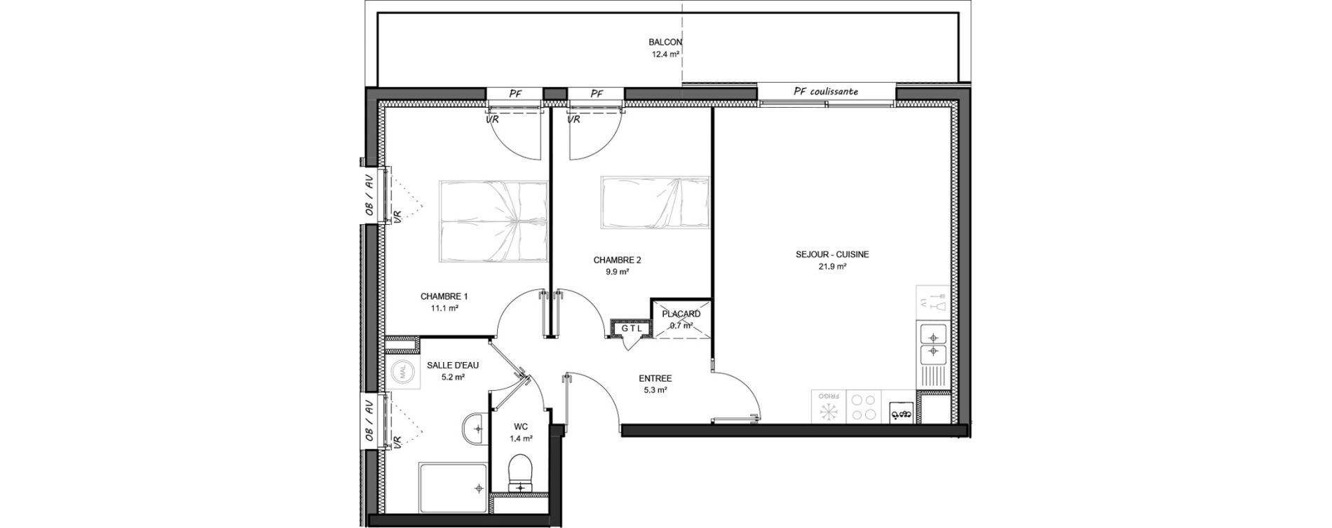 Appartement T3 de 55,50 m2 &agrave; Cayeux-Sur-Mer Centre