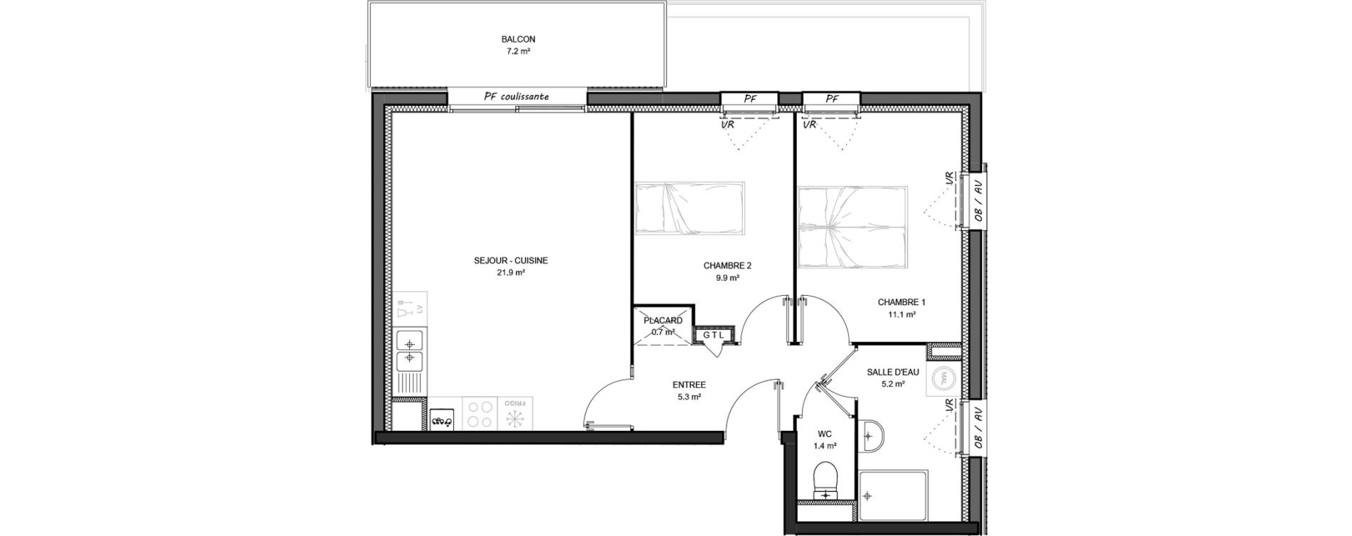 Appartement T3 de 55,50 m2 &agrave; Cayeux-Sur-Mer Centre