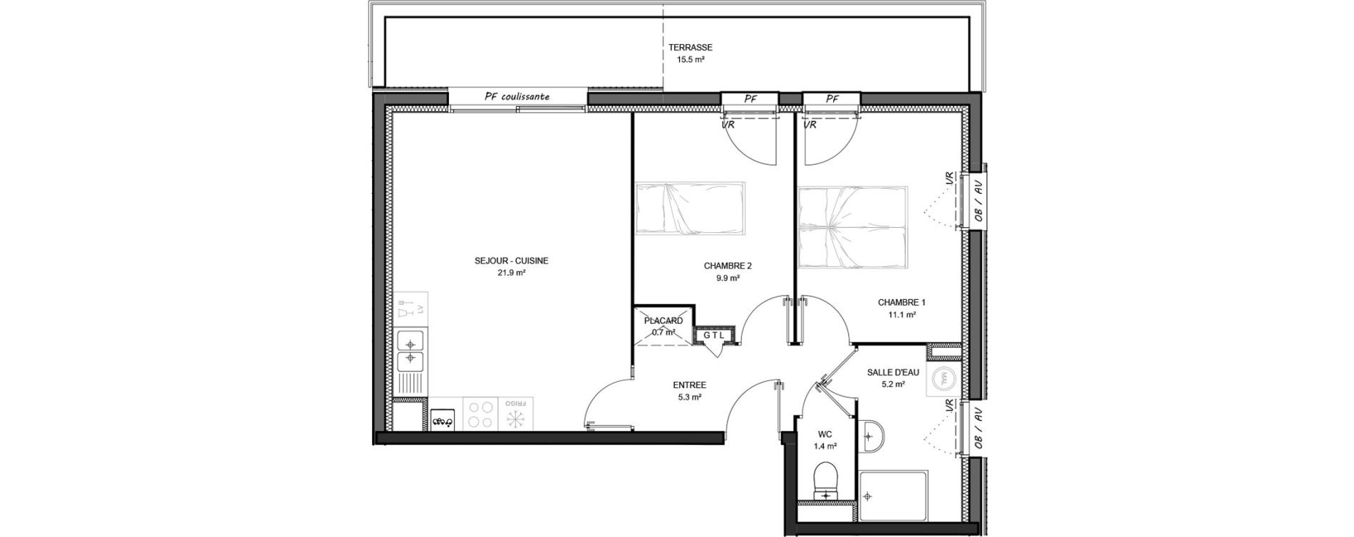 Appartement T3 de 55,50 m2 &agrave; Cayeux-Sur-Mer Centre