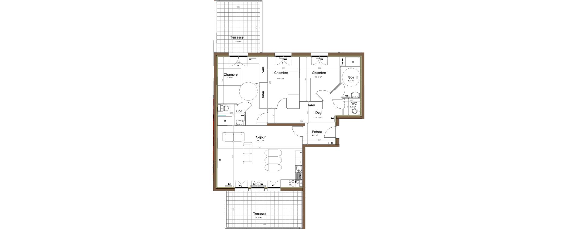 Appartement T2 de 47,93 m2 &agrave; Fort-Mahon-Plage Centre