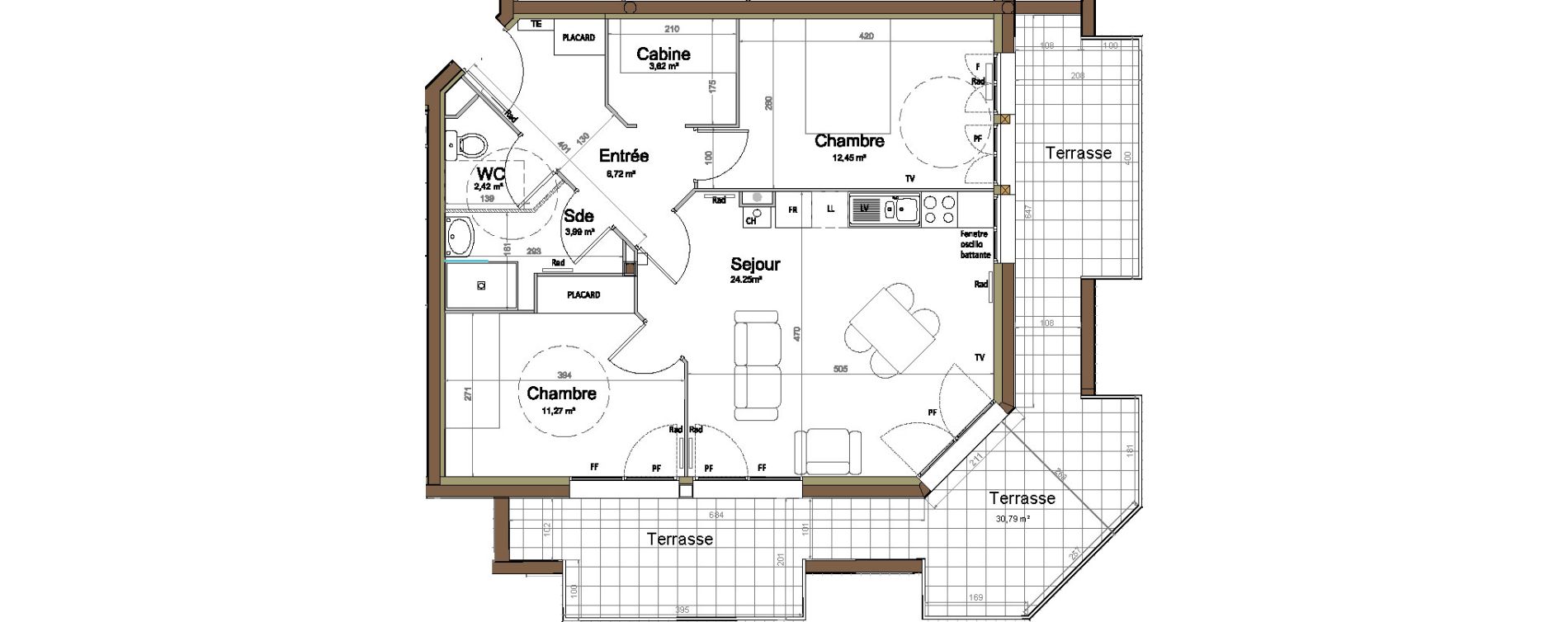 Appartement T3 de 64,72 m2 &agrave; Fort-Mahon-Plage Centre