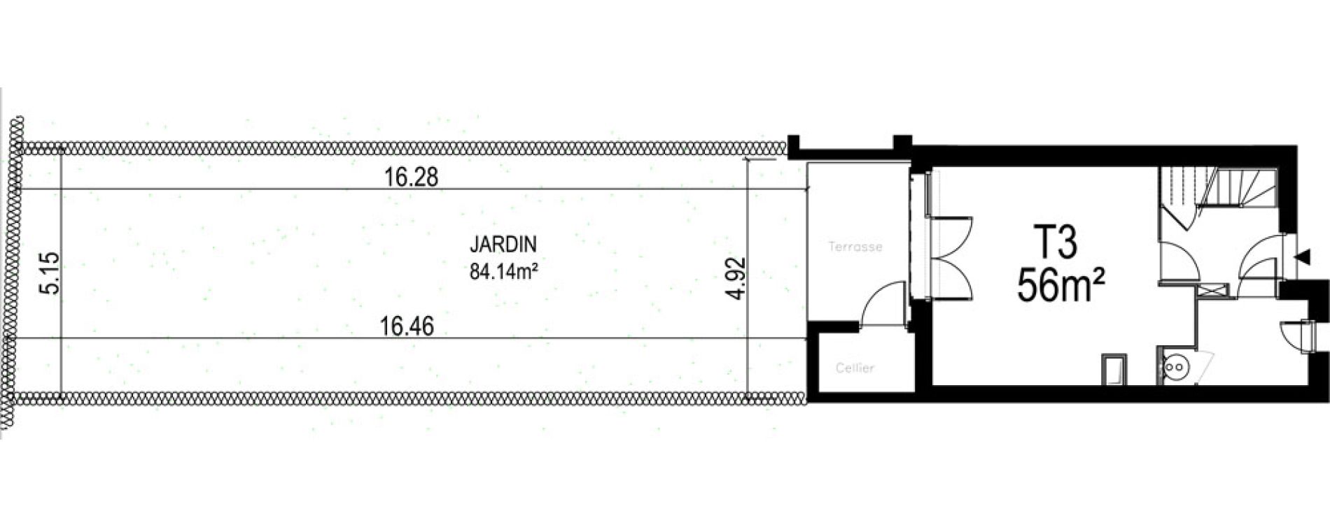 Maison T3 de 56,32 m2 au Crotoy Centre