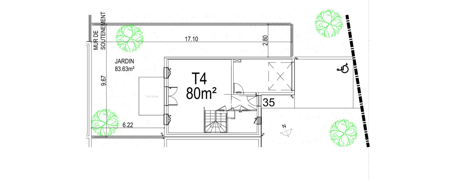 Maison T4 de 80,54 m2 au Crotoy Centre