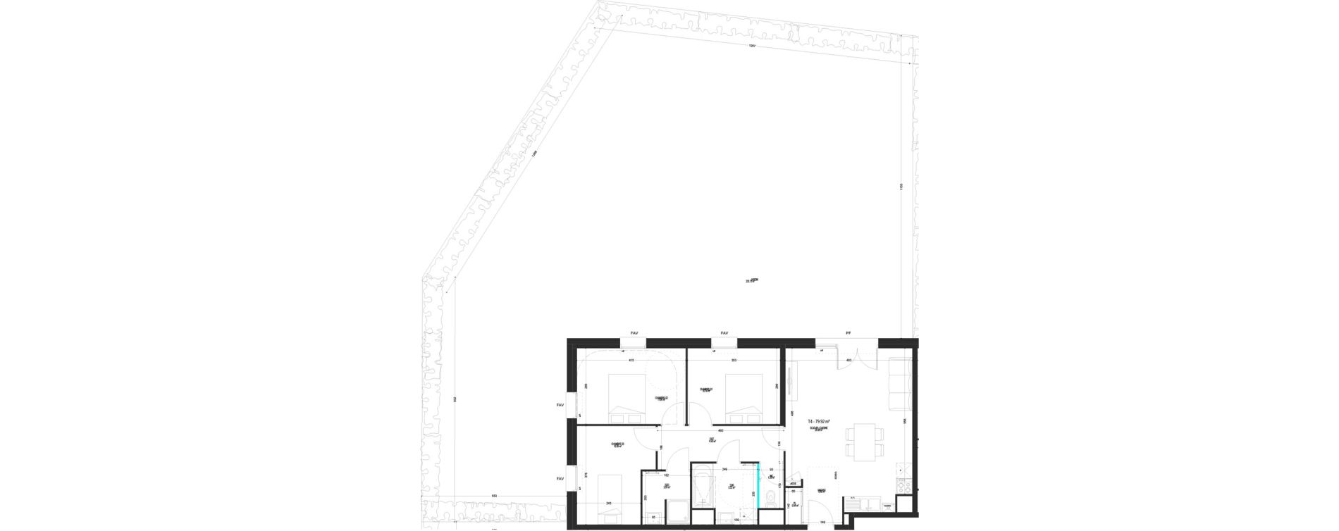 Appartement T4 de 79,92 m2 &agrave; Pont-De-Metz Centre