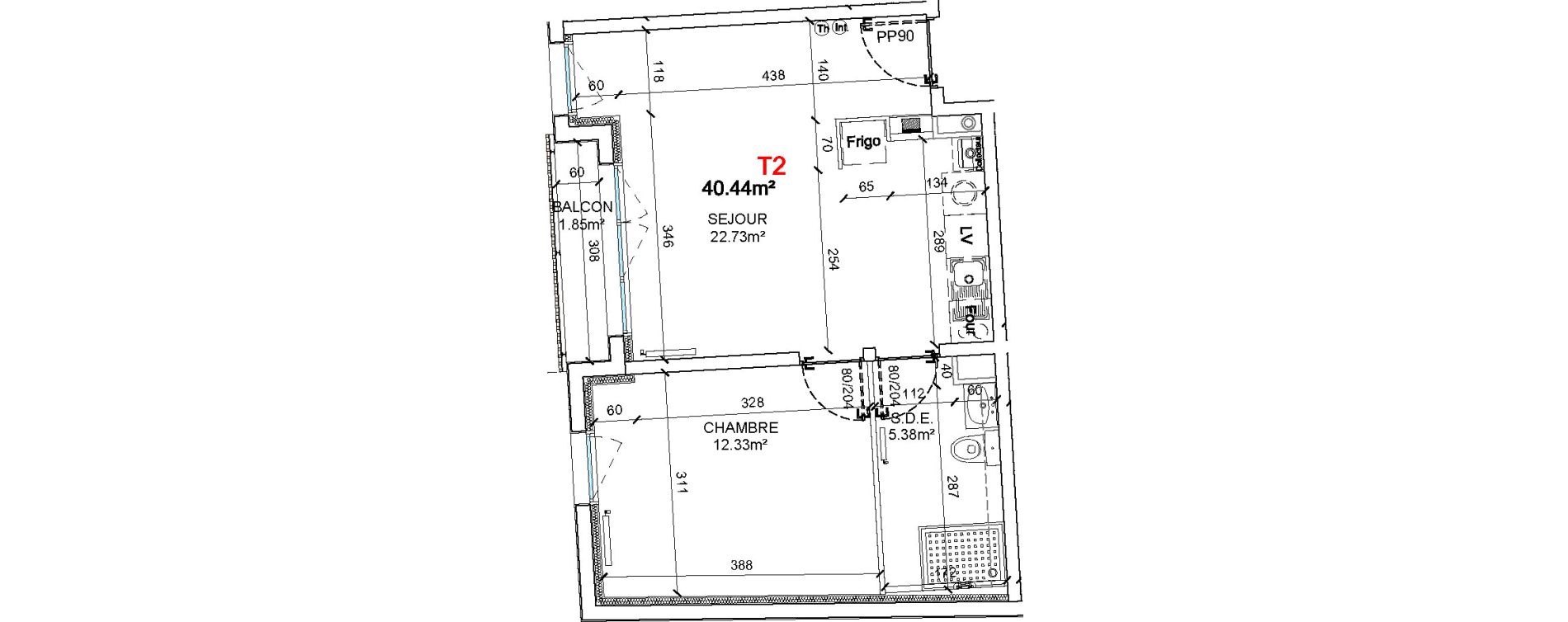 Appartement T2 de 40,44 m2 &agrave; Quend Plage