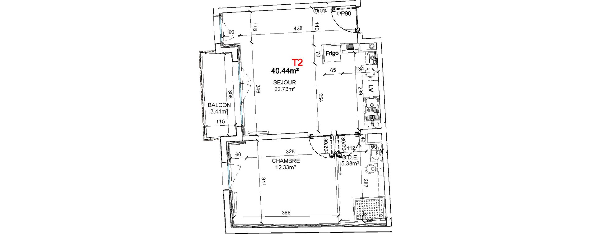 Appartement T2 de 40,44 m2 &agrave; Quend Plage
