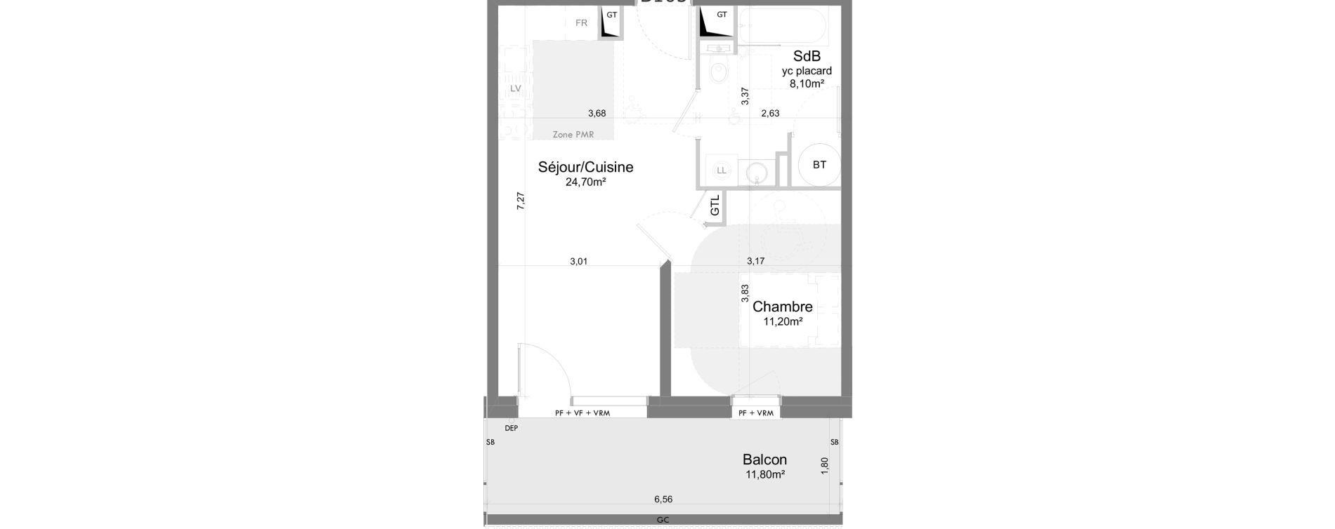 Appartement T2 de 44,00 m2 &agrave; Saigneville Saint-valery-sur-somme