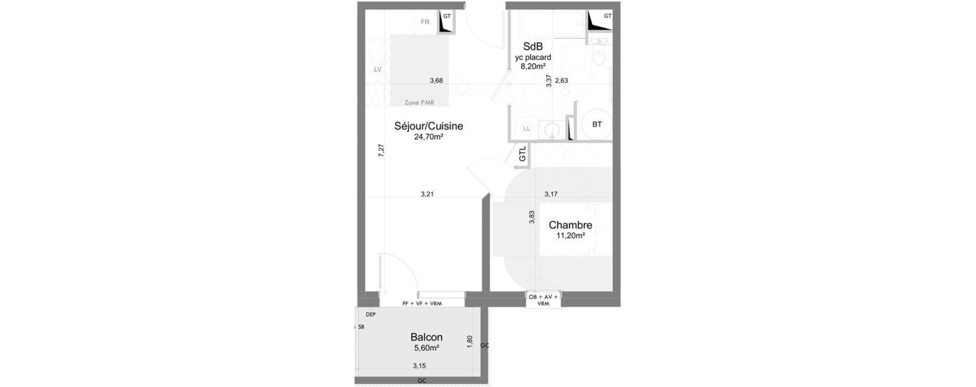 Appartement T2 de 44,10 m2 &agrave; Saigneville Saint-valery-sur-somme