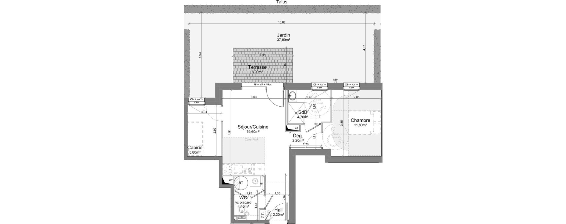 Appartement T2 de 50,40 m2 &agrave; Saigneville Saint-valery-sur-somme