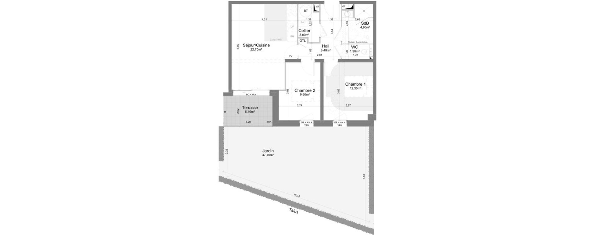 Appartement T3 de 60,80 m2 &agrave; Saigneville Saint-valery-sur-somme