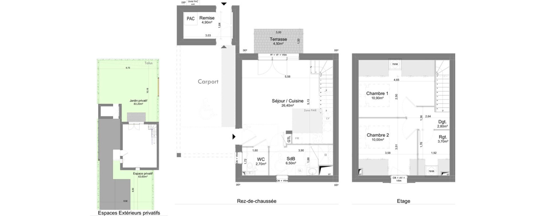 Maison T3 de 63,00 m2 &agrave; Saigneville Saint-valery-sur-somme