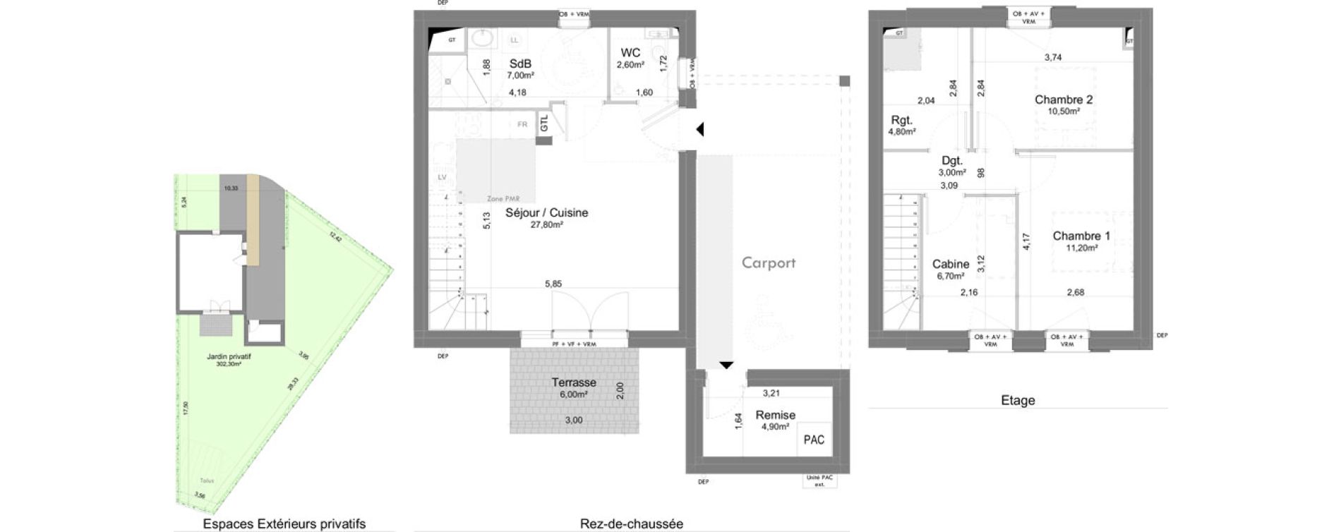 Maison T3 de 73,60 m2 &agrave; Saigneville Saint-valery-sur-somme