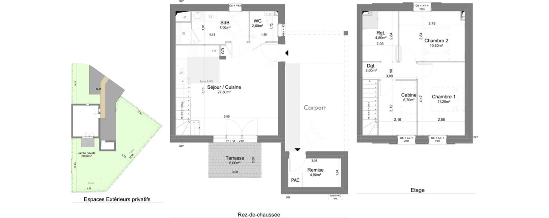 Maison T3 de 73,60 m2 &agrave; Saigneville Saint-valery-sur-somme