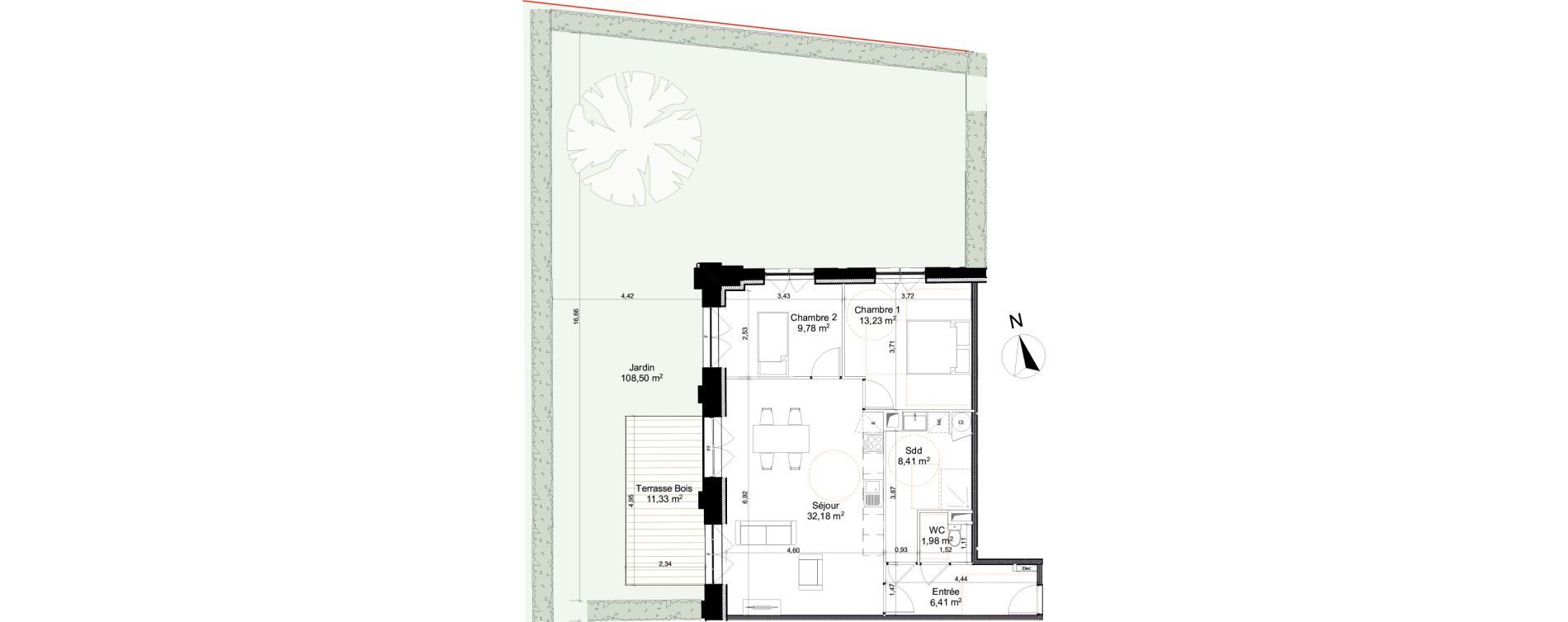 Appartement T3 de 71,99 m2 &agrave; Saleux Centre
