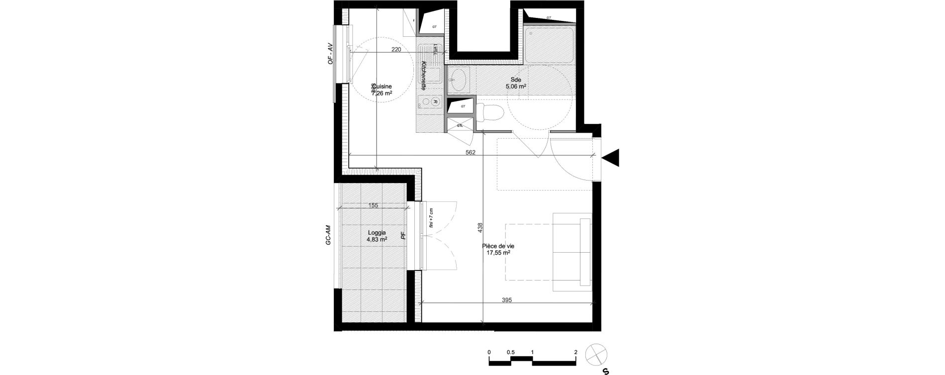 Studio de 29,60 m2 &agrave; Arpajon Les belles vues