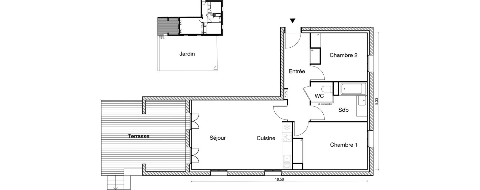 Appartement T3 de 62,32 m2 &agrave; Arpajon Les belles vues